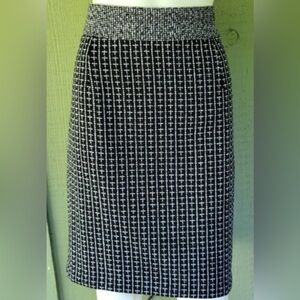 🆕 ANTONIO MELANI Black and White Pencil Skirt, size 12